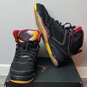 Jordan 60 Plus Black,Yellow And Red  High-Top Sneakers Size 6y